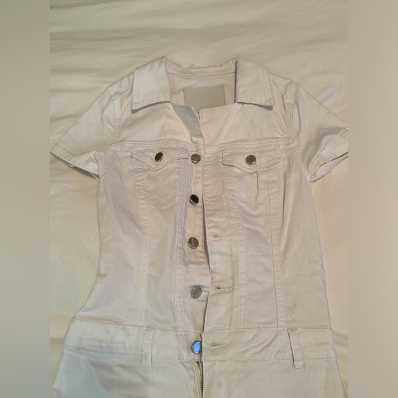 Boom Boom Jeans Pants - Bright white denim jumpsuit